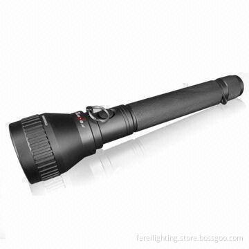 LED Torch Flashlight with Aluminum Body, 10-hour Run-time and 6-hour Recharge Time